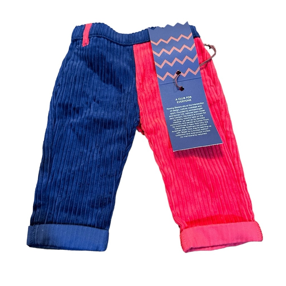 Rowing‎ Blazer Colorblock Pants, Red & Navy, 0- 3M, NWT